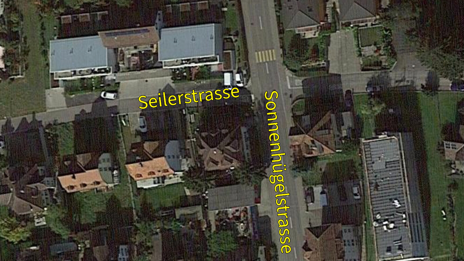 Unfallsituation von oben