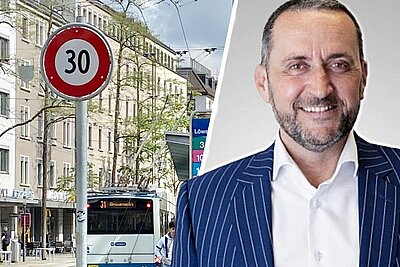 Donato Bochicchio (links), Vizepräsident von auto-schweiz, erklärt, welche Auswirkungen städtische Verkehrsvorstösse auf Pendler, Gewerbe und die Mobilität in der Schweiz haben. Bild: ZVG / freepik