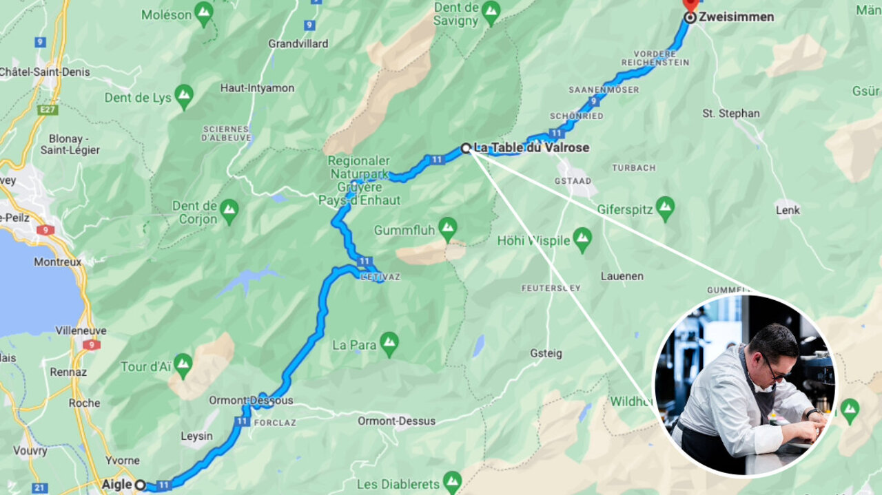 Karte mit dem Ausschnitt von Genfer- bis Thunersee.