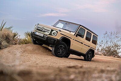 Elektrische Mercedes G-Klasse von vorne