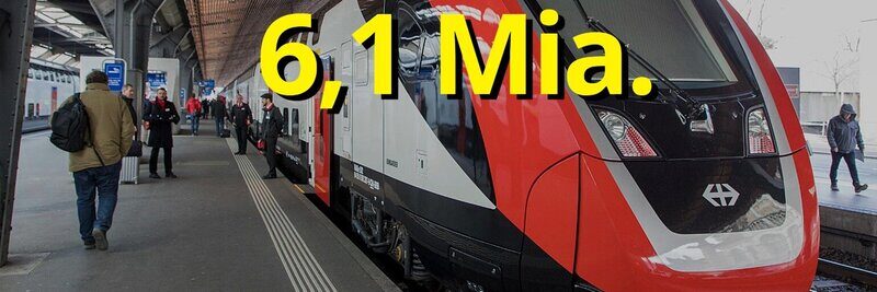 Im dritten Quartal 2025 kam es zu einem Höchsstand beim Schienenpersonenverkehr seit 2014. 6,08 Milliarden Personenkilometern wurden zurückgelegt. Bild: SBB