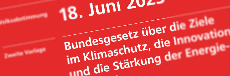 Klimaschutzgesetz Abstimmung Büchlein