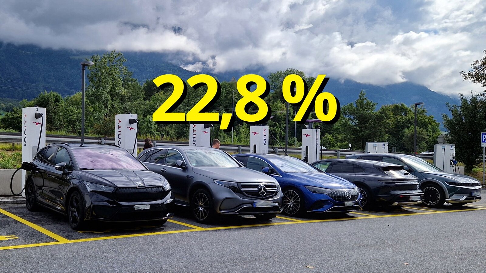 Elektroautos beim Laden