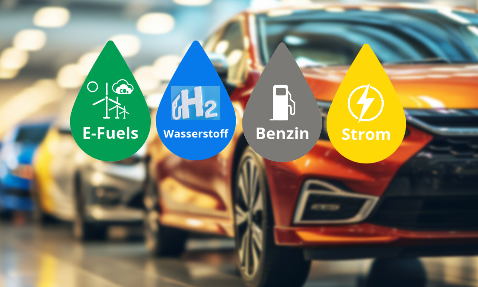 Womit fährt die Zukunft? Welche Antriebsform wird sich durchsetzen? Strom, Wasserstoff, Benzin oder doch die E-Fuels?