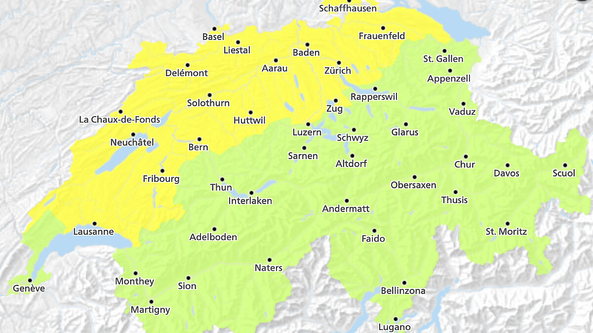 Gefahrenkarte der Schweiz