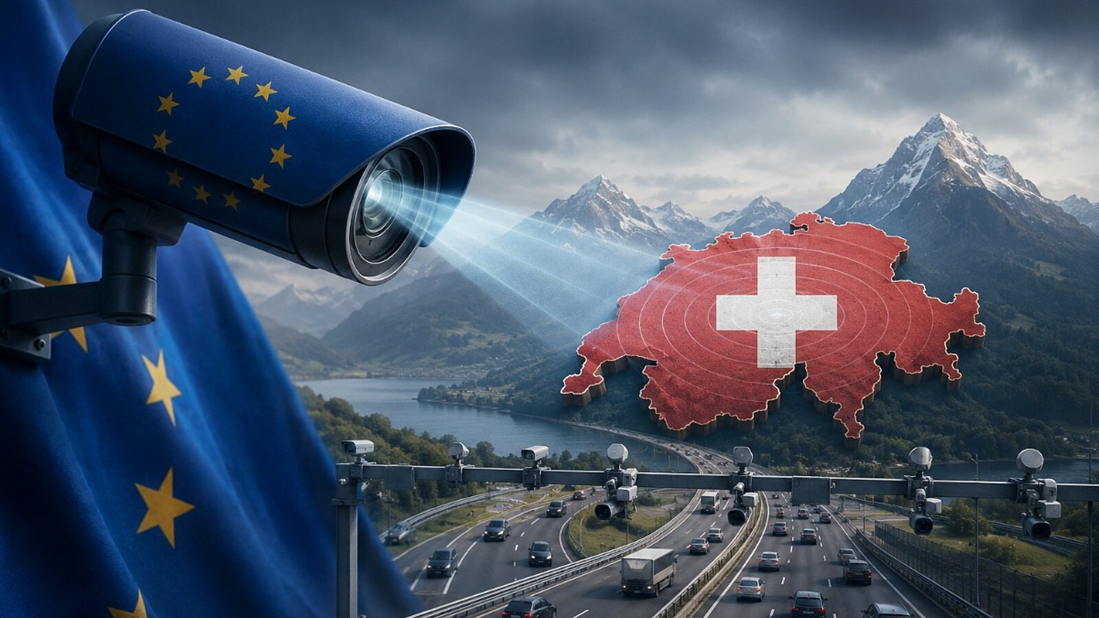Werden wir am Steuer bald durch Satelliten ausgebremst? Bild: KI-generiert