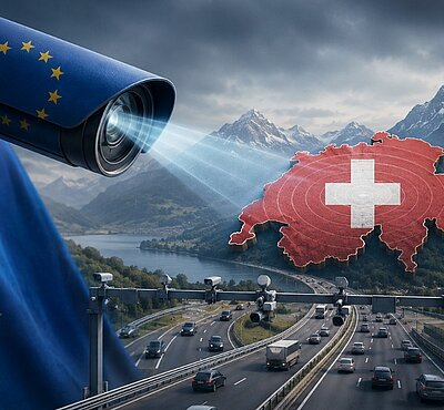 Werden wir am Steuer bald durch Satelliten ausgebremst? Bild: KI-generiert