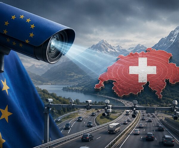 Werden wir am Steuer bald durch Satelliten ausgebremst? Bild: KI-generiert