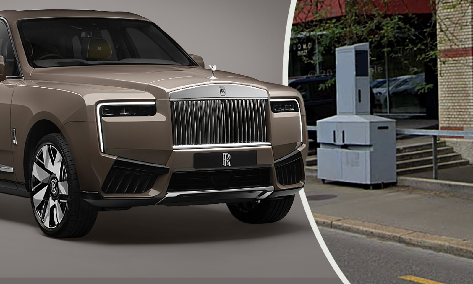 Das Radargerät steht an der Zürcher Seestrasse in der Nähe des Bahnhofs Wollishofen. Hier fuhr der 32-jährige viel zu schnell mit seinem Rolls-Royce Cullinan. Bild: Rolls-Royce, Google maps