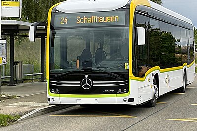 In Schaffhausen kam es heute zu einem gefährlichen Zwischenfall mit einem Bus. Symbolbild: Verkehrsbetriebe Schaffhausen