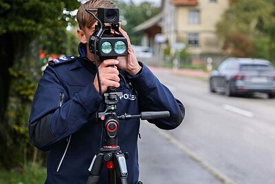 Der Raser wurde durch eine Geschwindigkeitskontrolle der Thurgauer Kantonspolizei erfasst. Symbolbild: Kapo St. Gallen