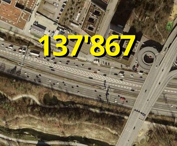 Die Stelle zwischen dem Brüttiseller-Kreuz und Zürich-Nordring ist stark befahren. Bild: Googe Maps