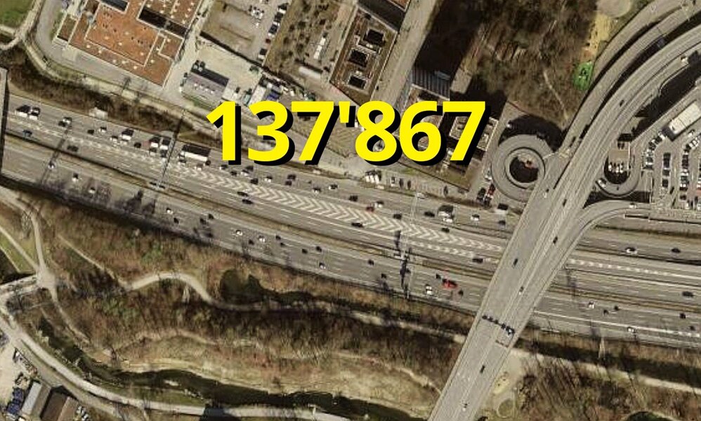 Die Stelle zwischen dem Brüttiseller-Kreuz und Zürich-Nordring ist stark befahren. Bild: Googe Maps