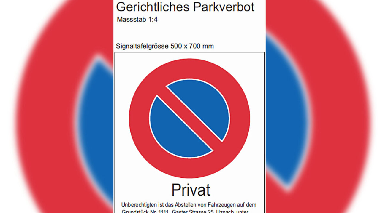 Ist der Personenkreis allerdings begrenzt, dann gilt das Grundstück als privat. Bild: Kanton St. Gallen. 