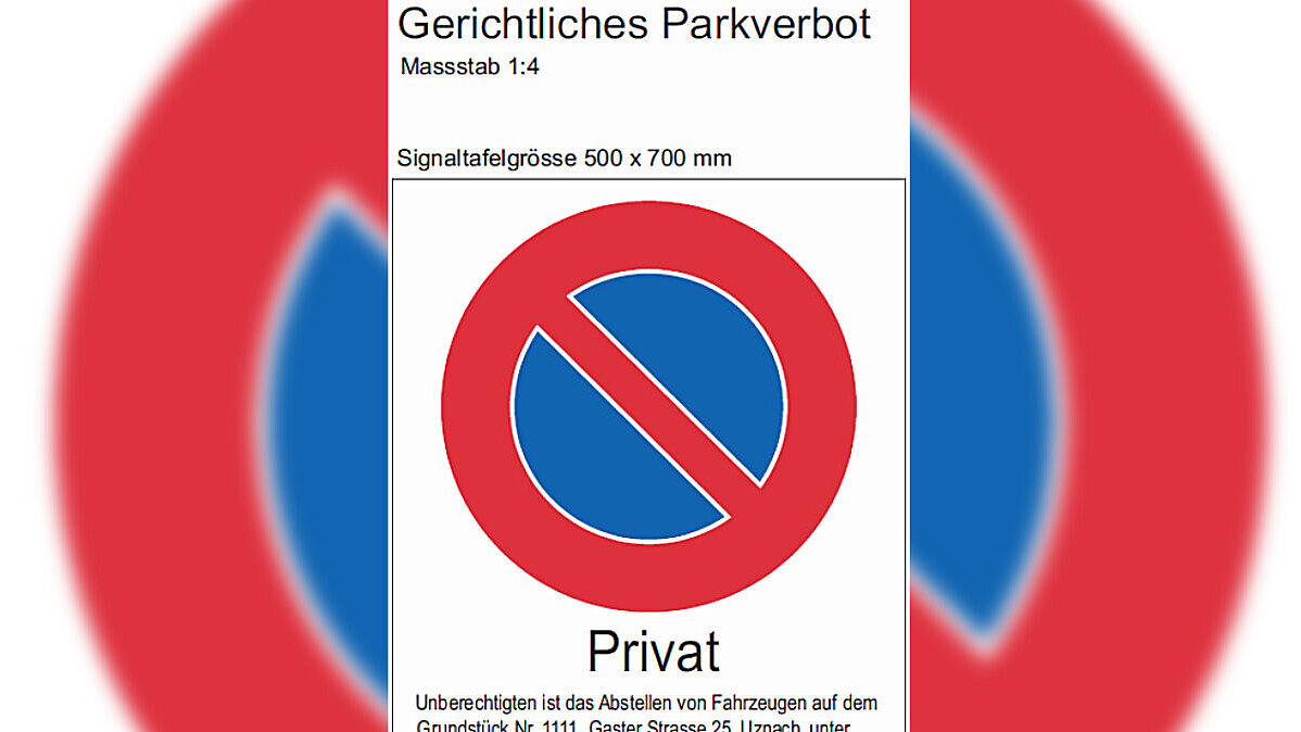 Ist der Personenkreis allerdings begrenzt, dann gilt das Grundstück als privat. Bild: Kanton St. Gallen.