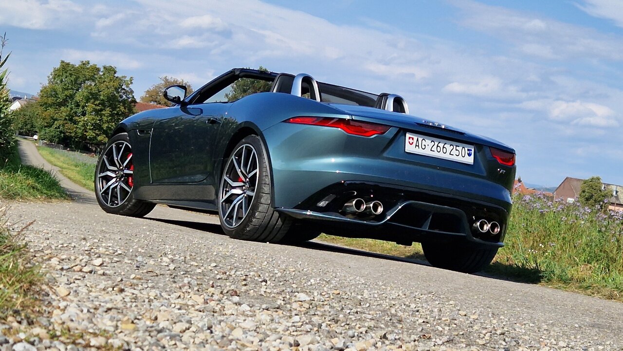 Heckansicht des Jaguar F-Type Cabrio