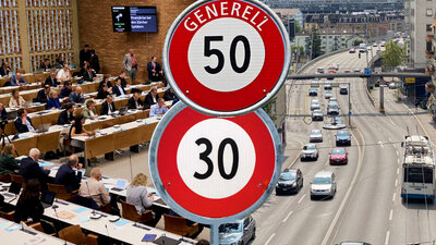 Der Zürcher Kantonsrat hat sich für Tempo 50 auf Hauptverkehrsachsen ausgesprochen. Bild: STREETLIFE, Kantonsrat Zürich