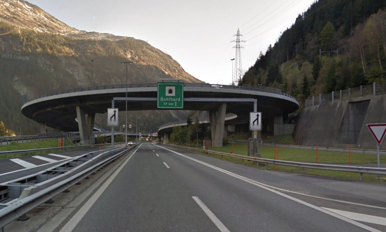 Einfahrt Gotthardtunnel