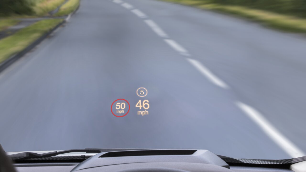 Head-up-Display in einem Land Rover