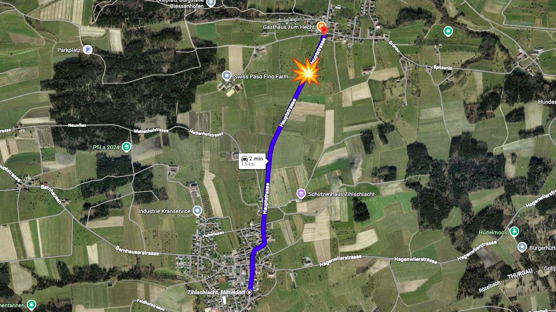 Die Unfallstrecke