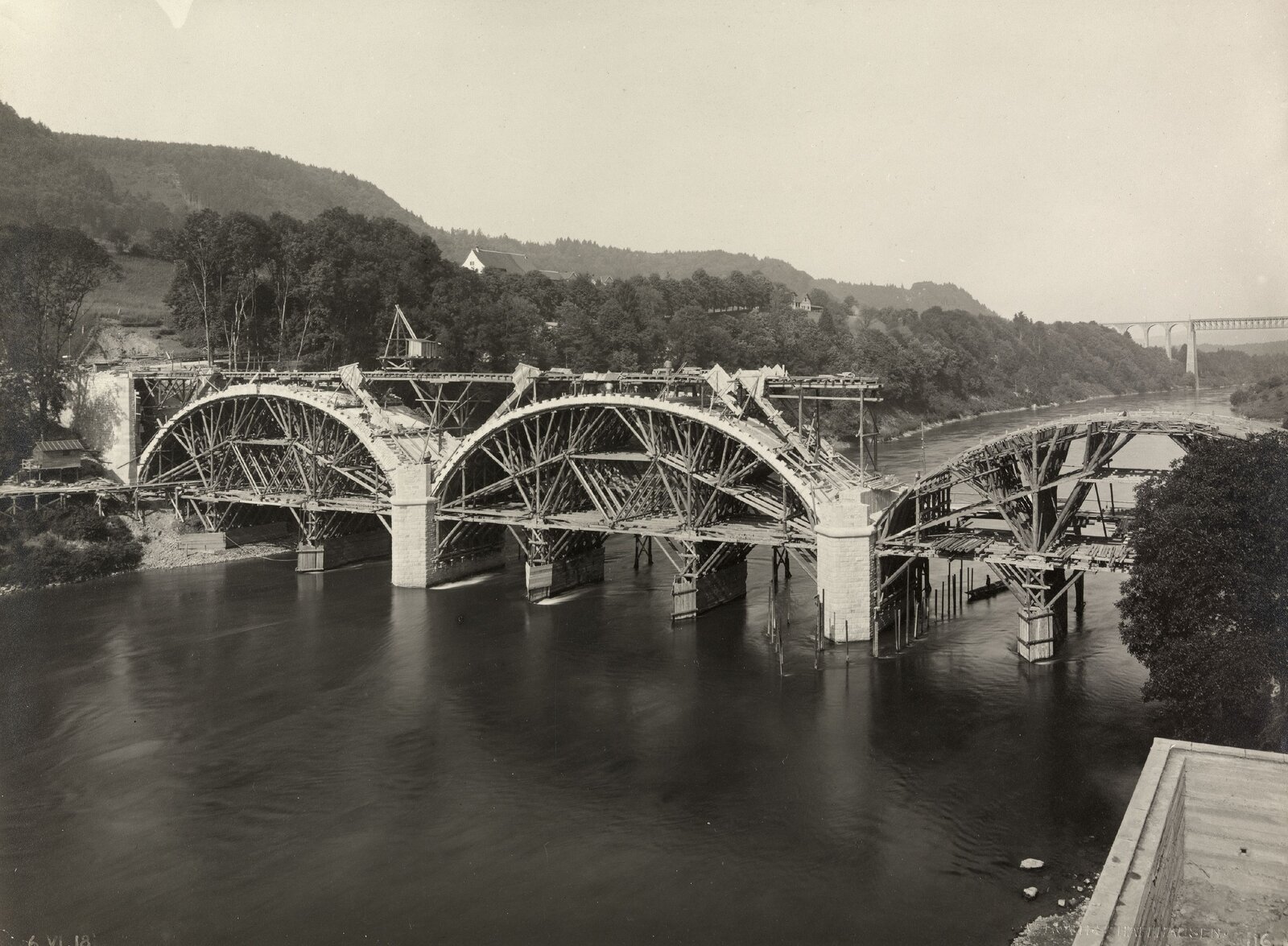 Rheinbrücke bei Eglisau im Bau