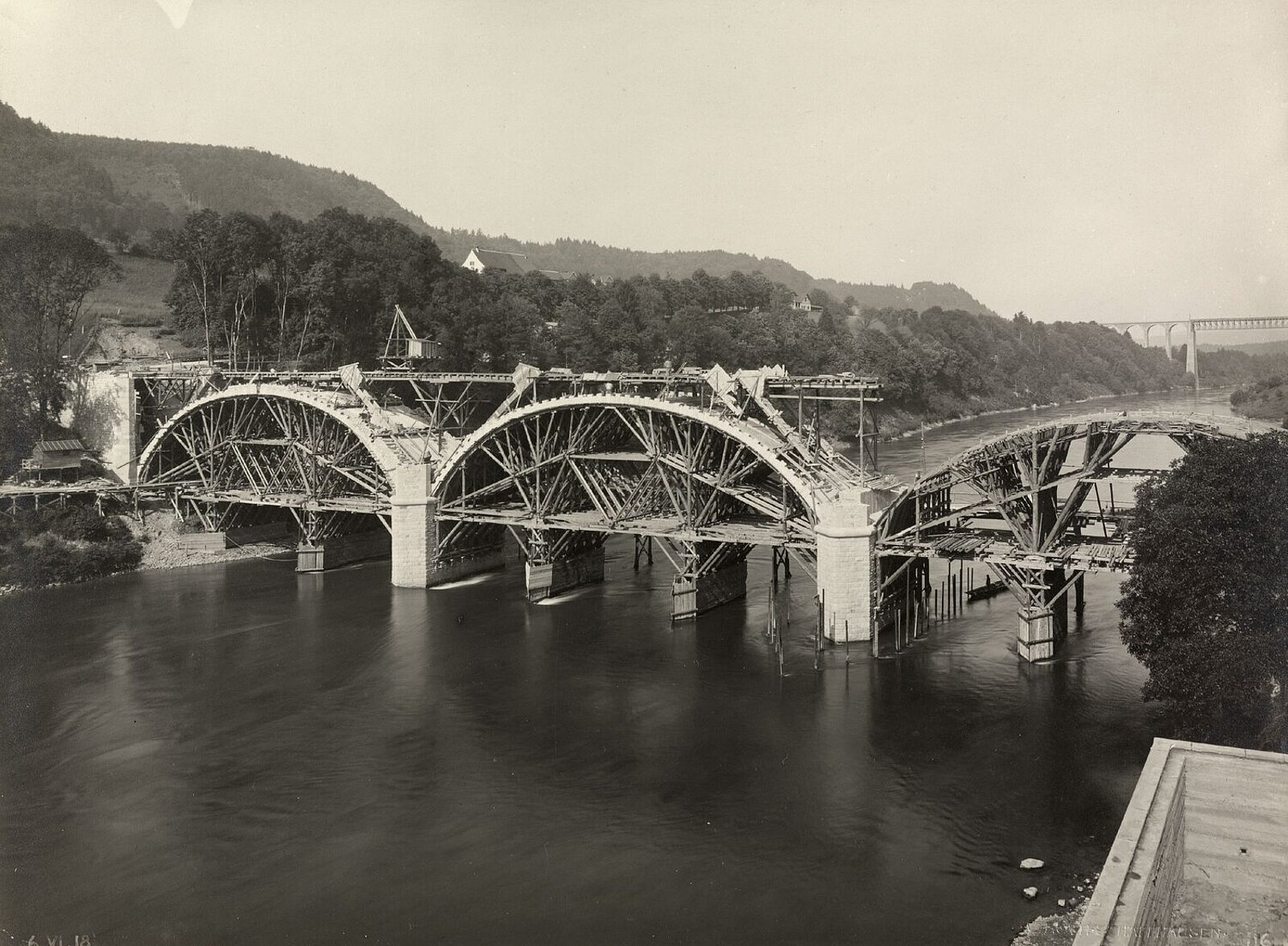 Rheinbrücke bei Eglisau im Bau