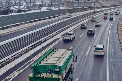 winterliche Autobahn