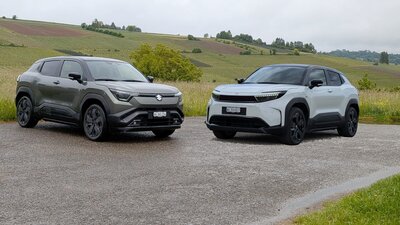 Suzuki e Vitara und Toyota Urban Cruiser