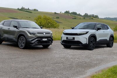 Suzuki e Vitara und Toyota Urban Cruiser