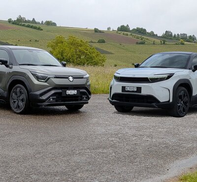 Suzuki e Vitara und Toyota Urban Cruiser