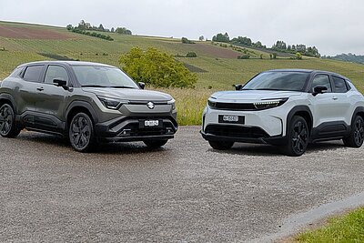 Suzuki e Vitara und Toyota Urban Cruiser