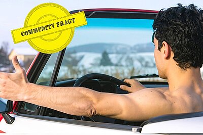 Sommerhitze im Auto: Darf man auch ganz ohne Kleidung am Steuer sitzen? Bild: Adobe Stocks