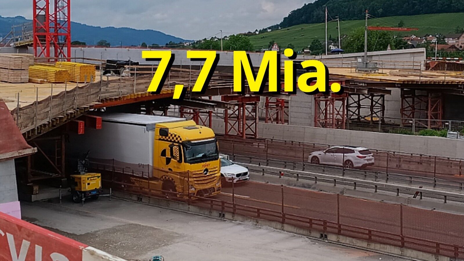 Der Ausbau und der Unterhalt der Strassen in der Schweiz ist teuer. 7,7 Milliarden Franken kostete es 2023. Bild: ASTRA