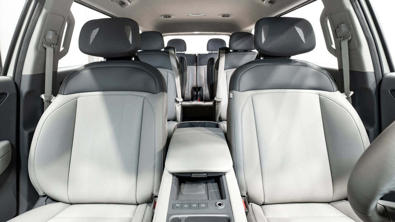Kia EV9 in der Konfiguration mit sechs Sitzen.