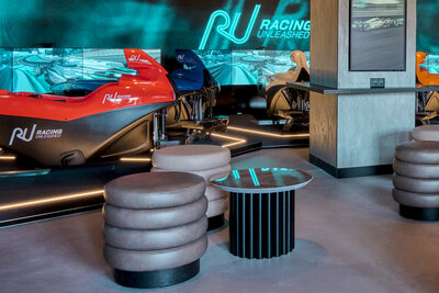 Die neu eröffnete Lounge von Racing Unleashed ist weltweit einzigartig. Bild: Racing Unleashed
