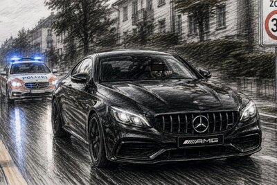 Die Kantonspolizei Zürich nahm gegen 16 Uhr zuerst die Verfolgung auf, brach die Fahrt aber wegen zu grosser Gefährdung wieder ab. Bild: mit KI erstellt