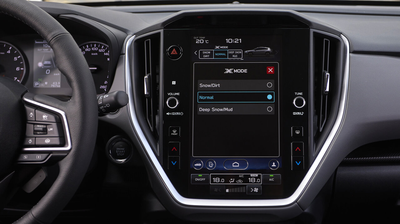 Touchscreen im Subaru Crosstrek