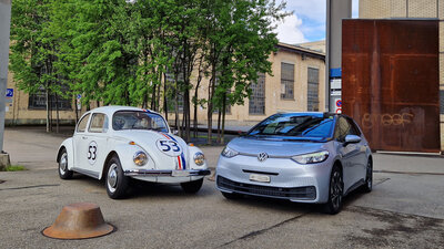 VW ID3 und VW Käfer
