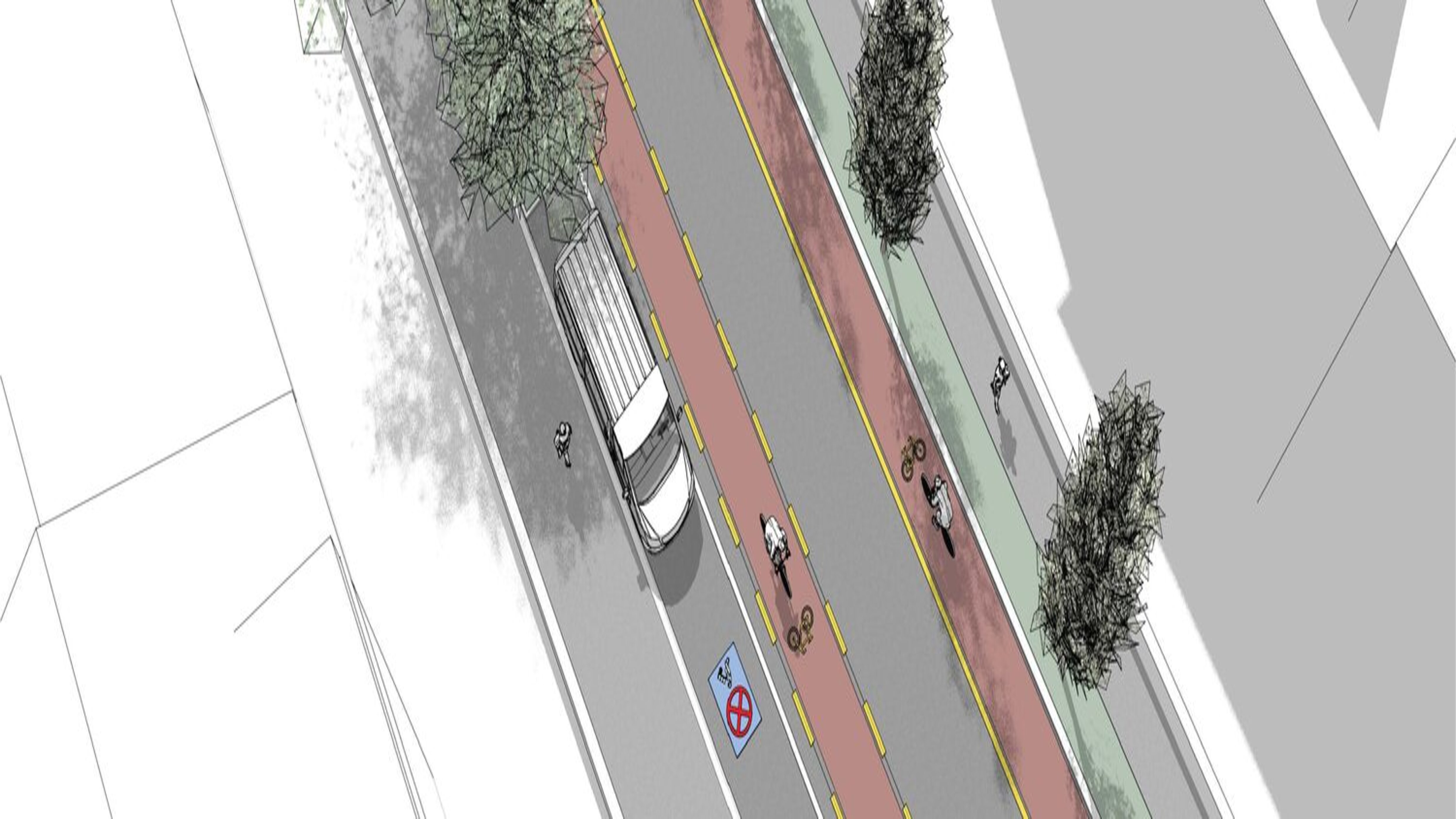 Visualisierung der Birchstrasse gemäss Studie.