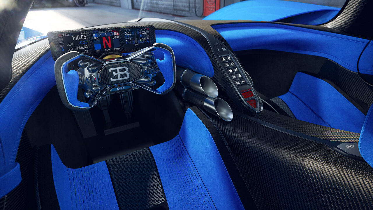 Cockpit des Bugatti Bolide