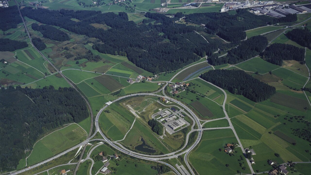 Luftaufnahme des Kreisel Betzholz von 1981