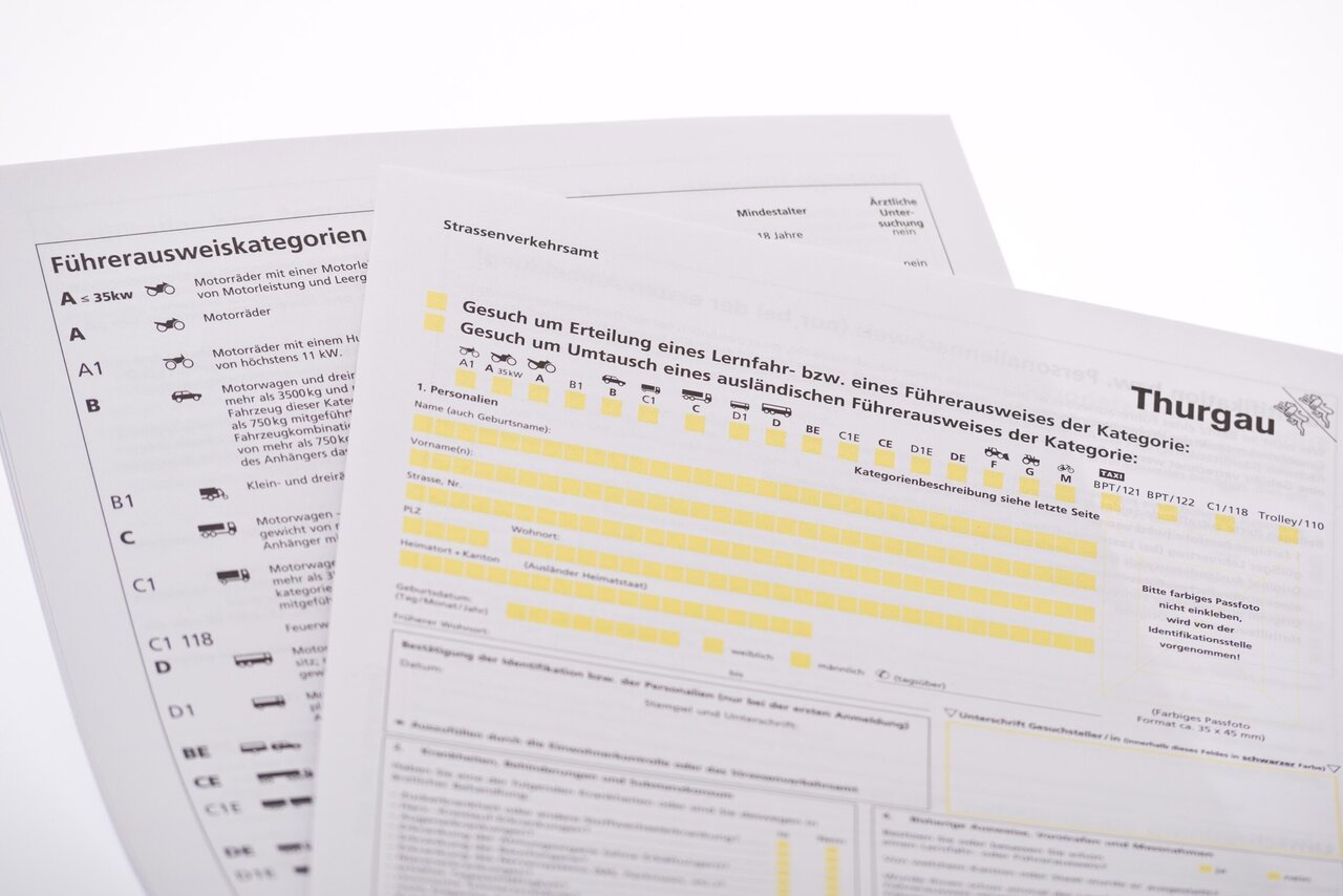 Antrag auf einen Führerschein