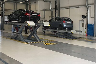 Fahrzeug bei der MFK