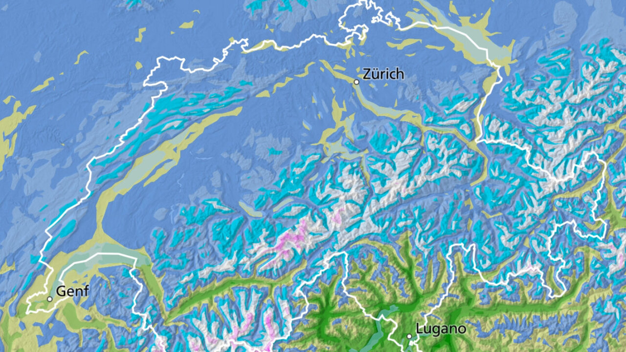 Temperaturkarte Schweiz