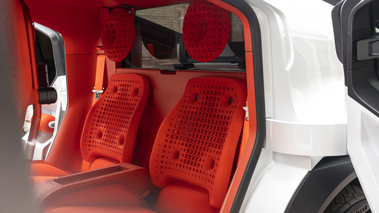 Die gedruckten Sitze des Konzeptautos Citroën Oli