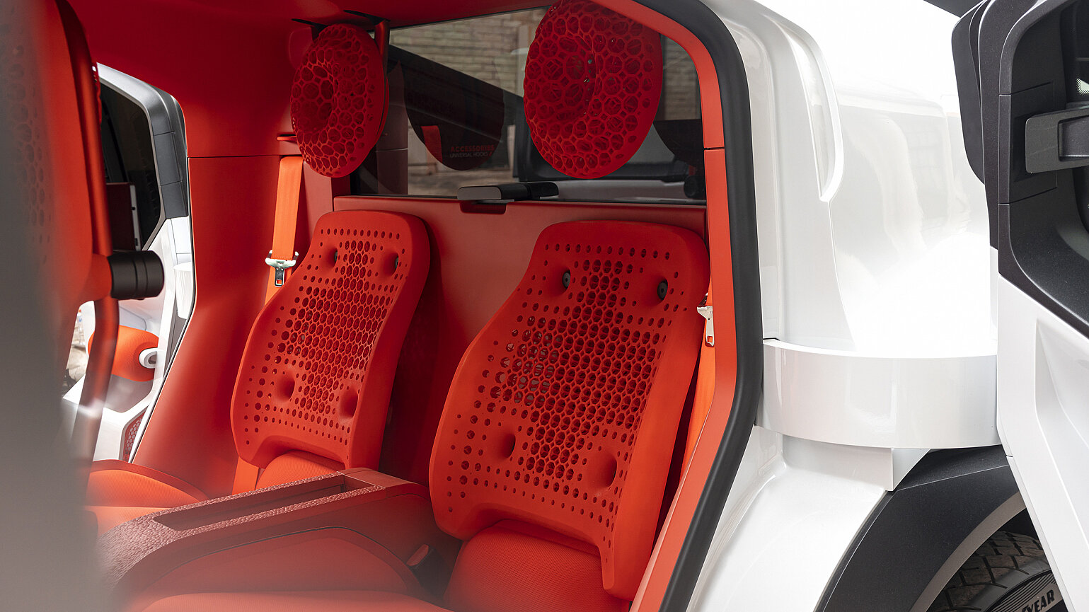 Die gedruckten Sitze des Konzeptautos Citroën Oli