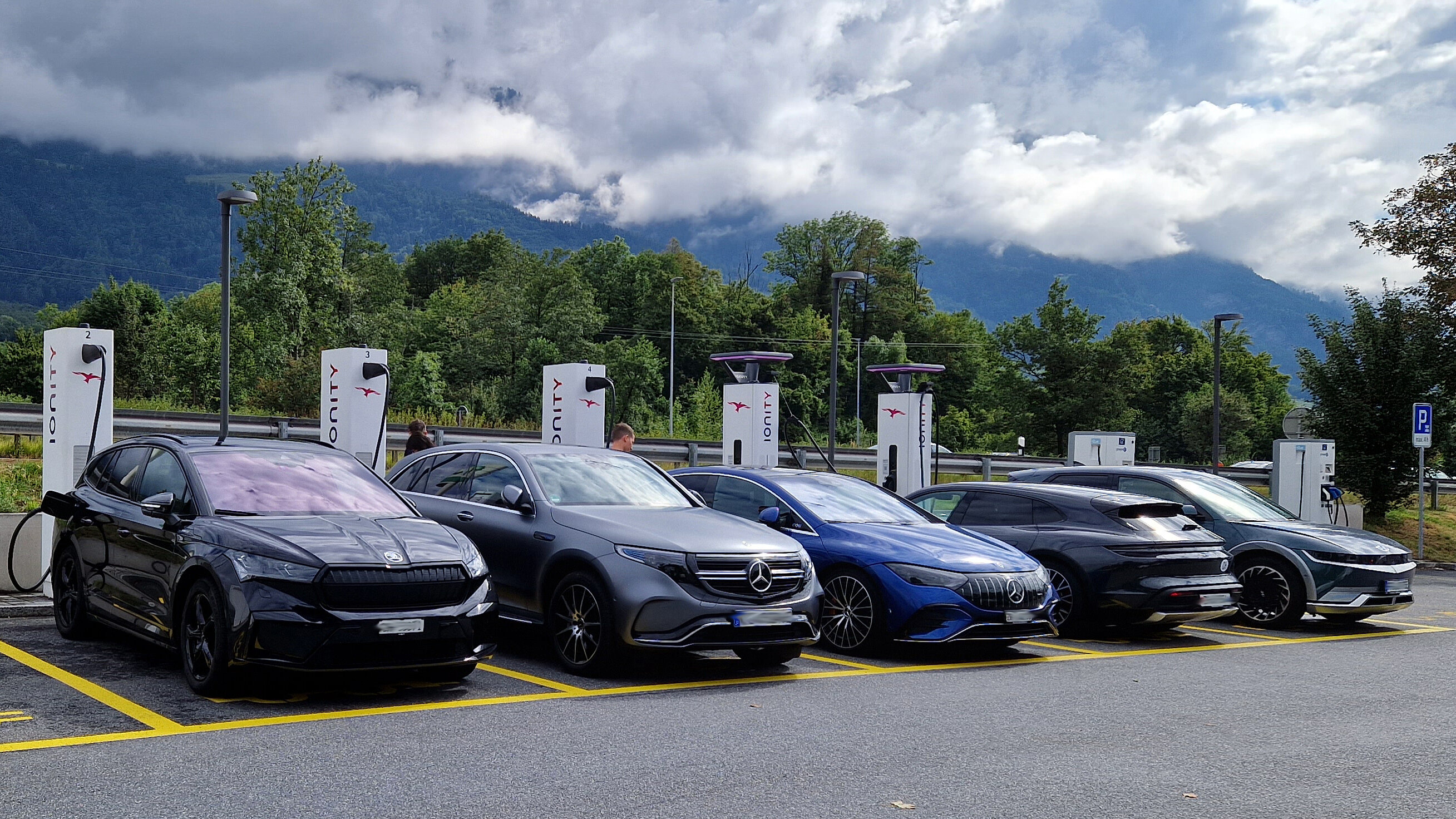 Elektroautos beim Laden