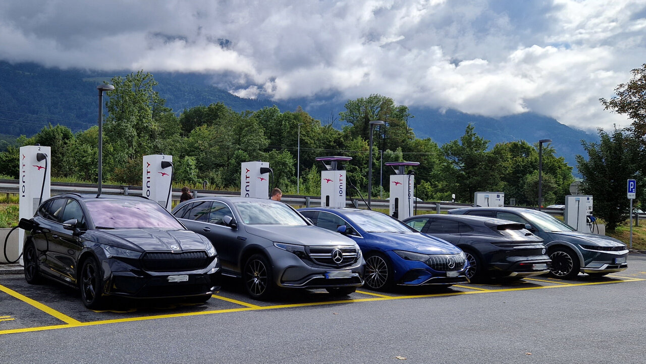 Elektroautos beim Laden