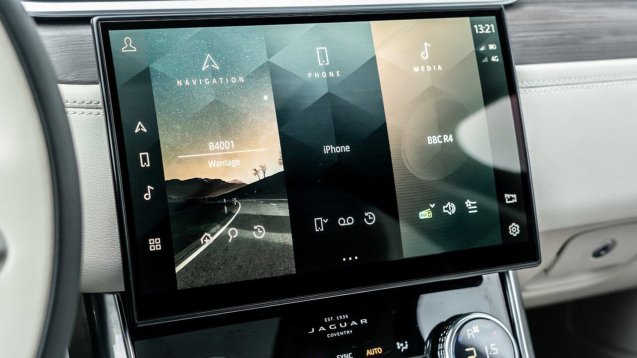 Touchscreen im Jaguar XF Sportbrake
