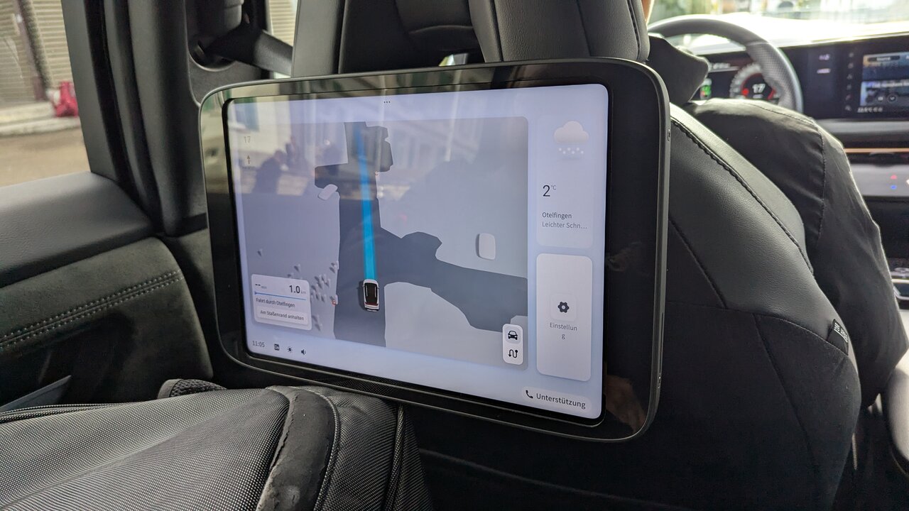 Bildschirm im Autonomen Auto